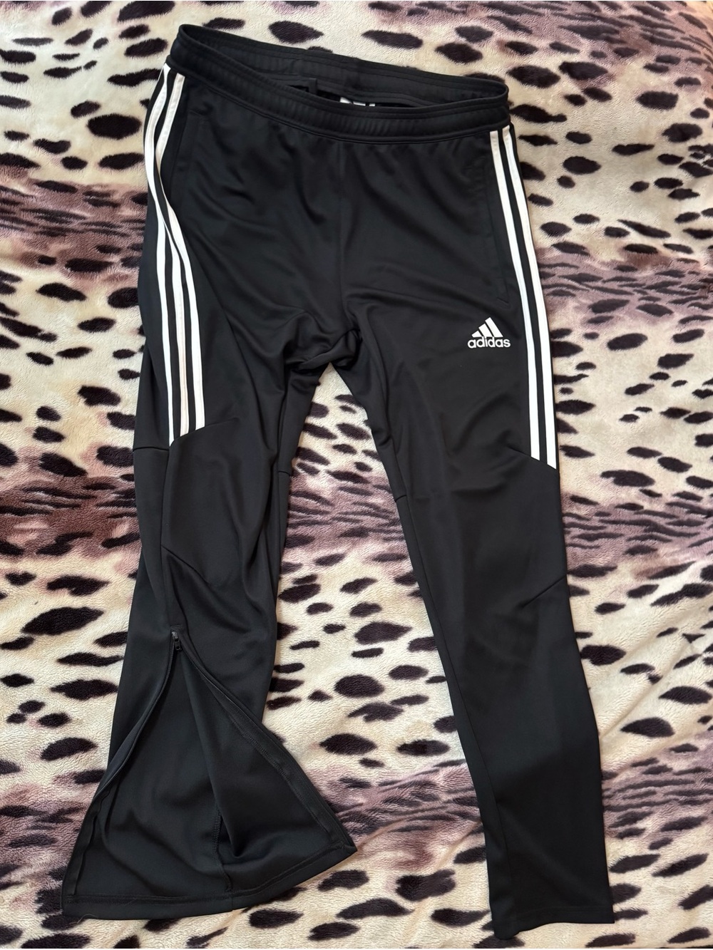 Adidas Tiro Black Jogger Sweatpants with White 3-Stripes